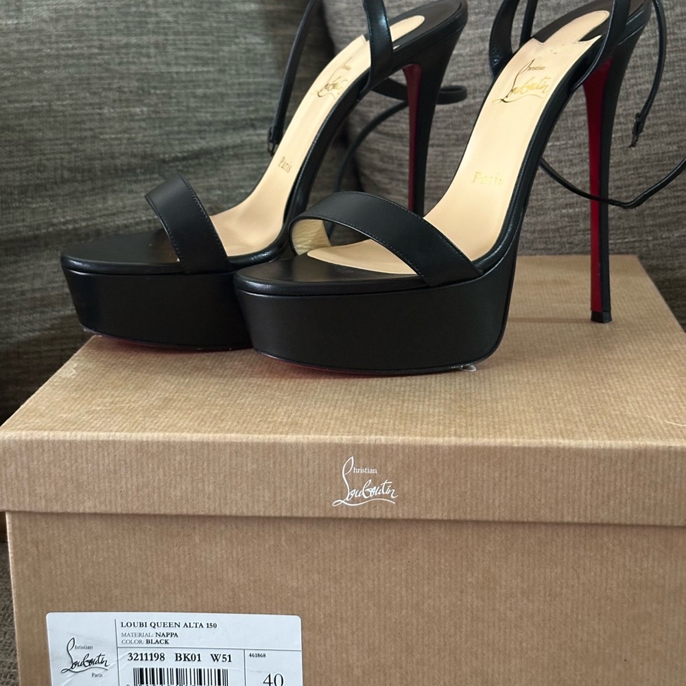 Christian Louboutin Black Platform Sandals